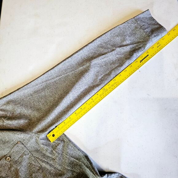 Ridgecut Long Sleeve Tech Chambray Gray Button Shirt TruTemp 365 Men's XLT 3201 - Picture 8 of 9